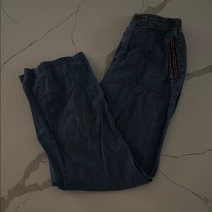 Dark Wash Comfort Waistband Mid Rise Jeans